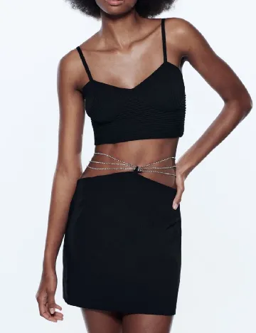 Fusta Zara, negru Negru