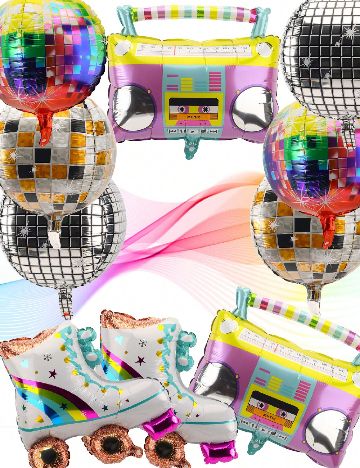 Set baloane folie 10 bucati SHEIN, mix culori