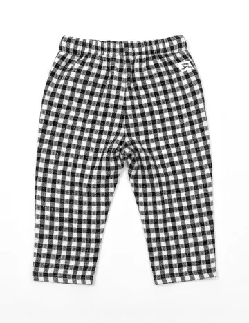 Pantaloni Zara, negru/alb Negru