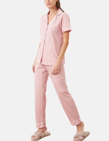 Pijama TRENDYOL, roz/alb