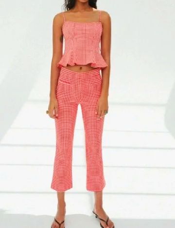 Pantaloni Zara, rosu