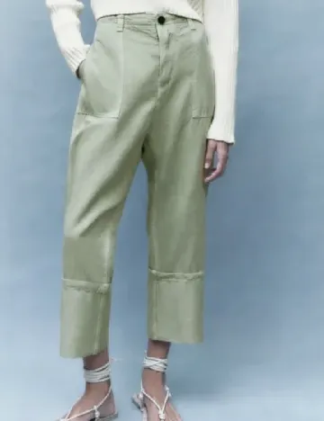 Pantaloni Zara, verde Verde