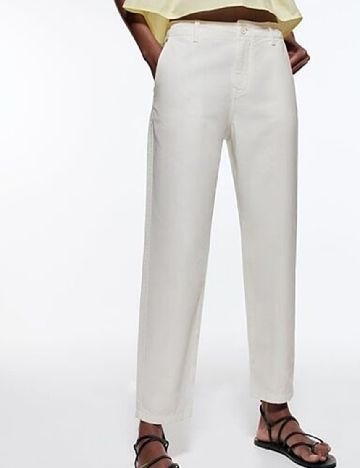 Pantaloni Zara, alb