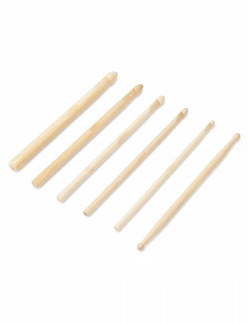 Crosete din bambus 6 bucati AVEC, crem