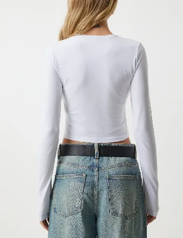 Set bluze 2 bucati Happiness Istanbul, negru/alb