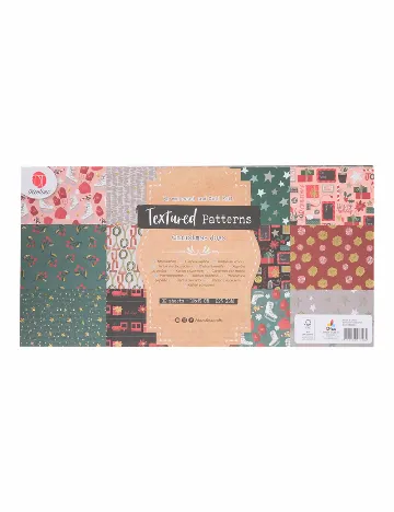 Bloc de carton scrapbooking Craciun Deco Time, mix culori