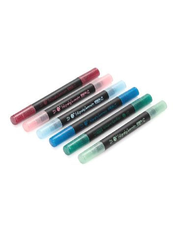 Set markere cu sclipici 6 bucati Deco Time, mix culori