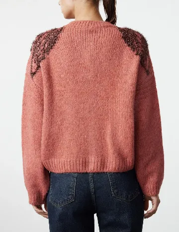 Cardigan TRENDYOL, roz pudra