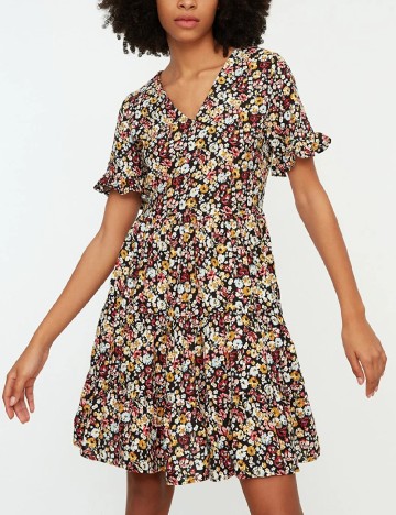 Rochie scurta TRENDYOL, floral print