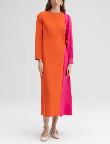 Rochie medie Touche, portocaliu/roz