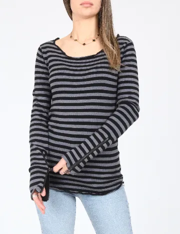 Bluza Zara, gri/negru