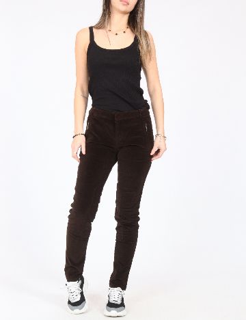 Pantaloni Zara, maro