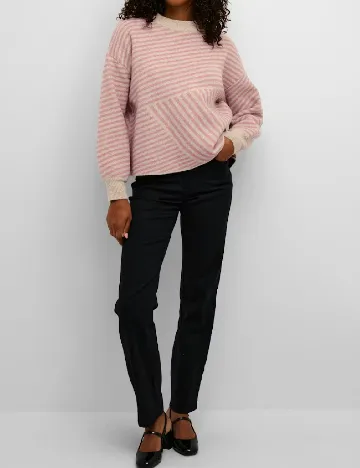 Pulover Kaffe, roz/bej