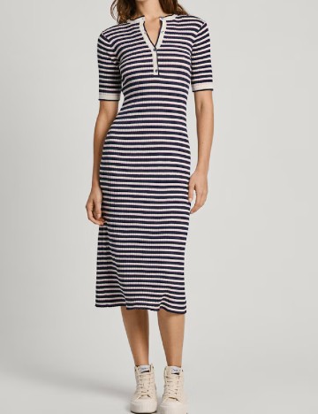 Rochie medie Pepe Jeans, mix culori