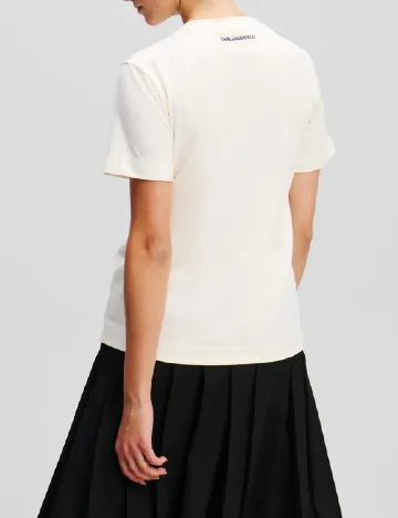 Tricou KARL LAGERFELD, ecru