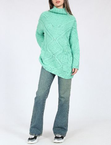 Pulover Oversize Zara, verde