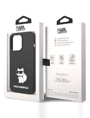 Husa iPhone 14 Pro KARL LAGERFELD, negru