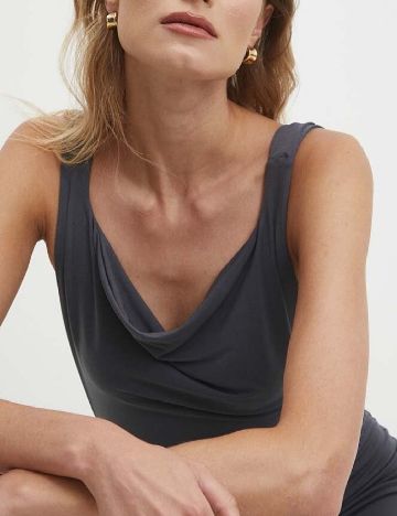 Rochie lunga Answear LAB, gri