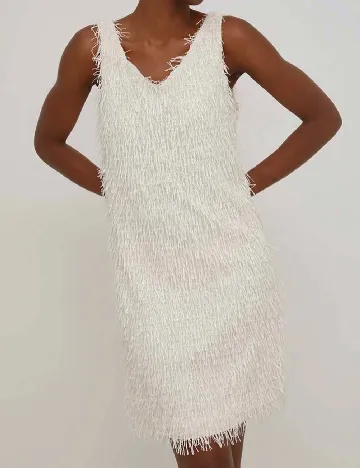 Rochie scurta Answear LAB, ecru