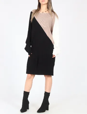 Rochie scurta C&A, negru/maro