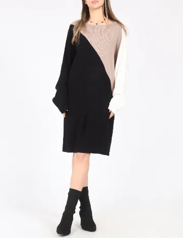 Rochie scurta C&A, negru/maro