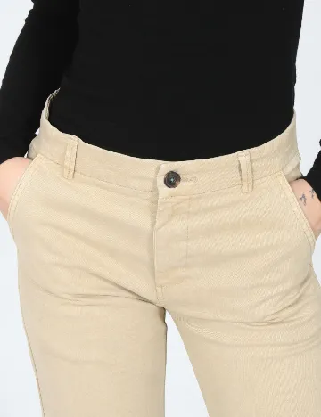 Pantaloni Zara, crem