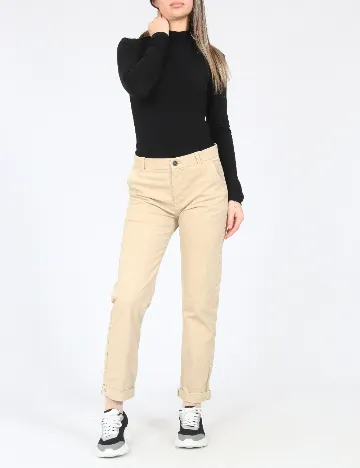 Pantaloni Zara, crem