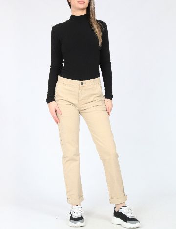 Pantaloni Zara, crem