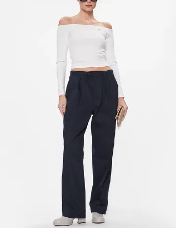 Pantaloni Tommy Hilfiger, bleumarin