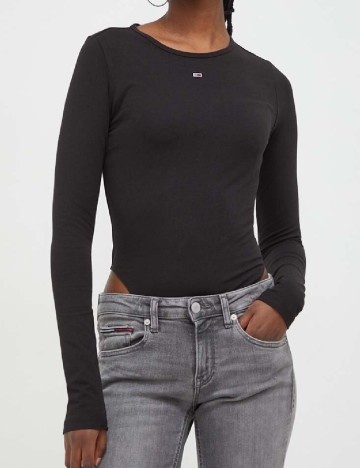 Body Tommy Jeans, negru