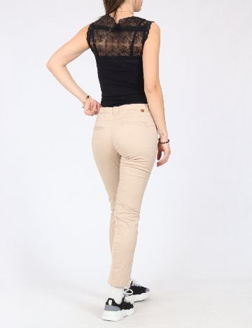 Pantaloni Zara, crem