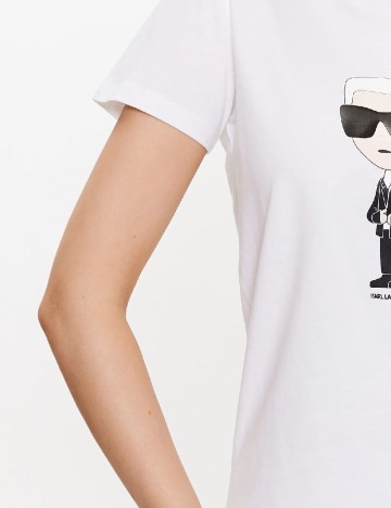 Tricou KARL LAGERFELD, alb