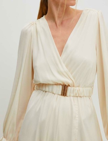 Rochie lunga Answear LAB, crem