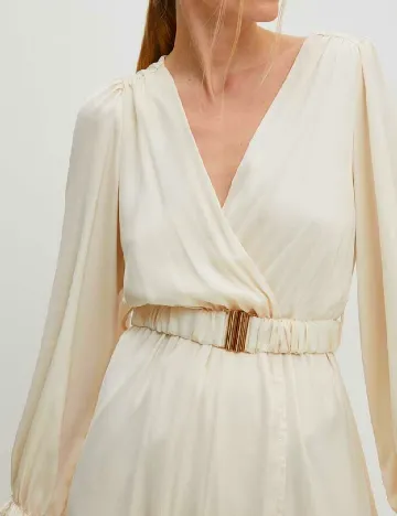 Rochie lunga Answear LAB, crem