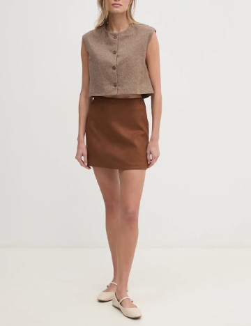 Fusta Answear LAB, maro