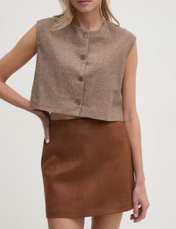 Fusta Answear LAB, maro