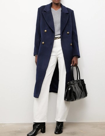 Palton oversize Answear LAB, bleumarin