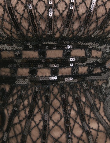 Rochie scurta Answear LAB, negru/maro