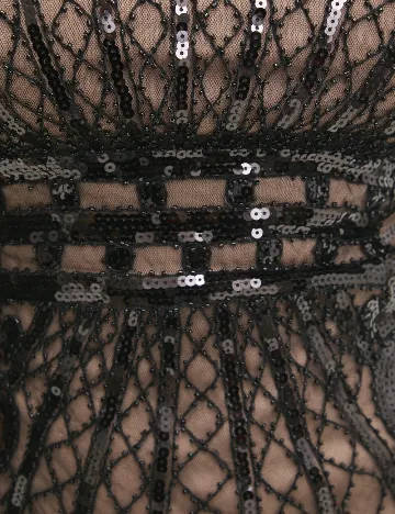 Rochie scurta Answear LAB, negru/maro