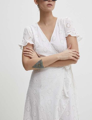 Rochie medie Answear LAB, alb