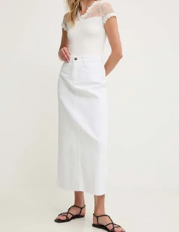 Fusta Answear LAB, alb