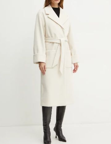 Palton oversize Liu Jo, crem