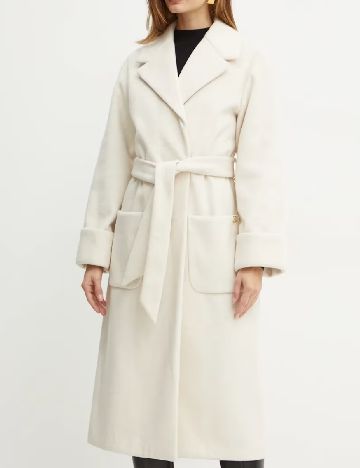 Palton oversize Liu Jo, crem