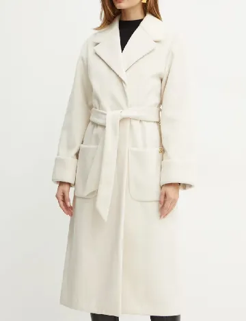 Palton oversize Liu Jo, crem