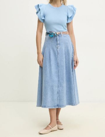 Fusta Answear LAB, albastru