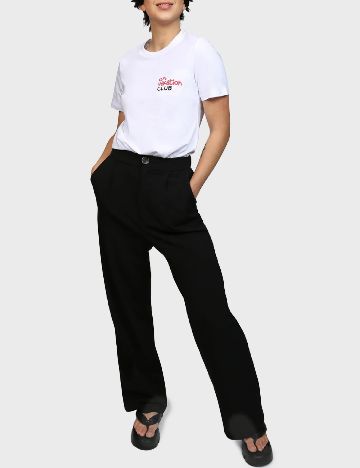 Tricou On Vacation, alb