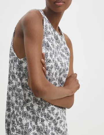 Rochie lunga Answear LAB, alb/negru