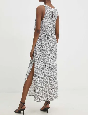 Rochie lunga Answear LAB, alb/negru