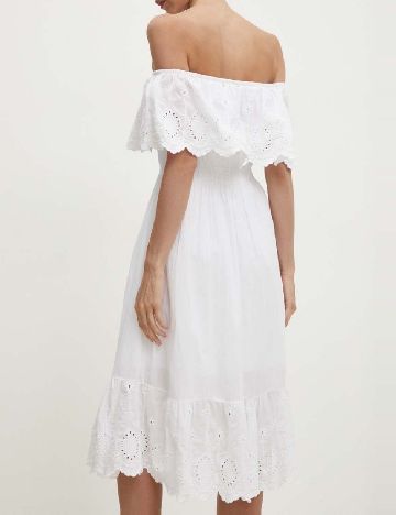 Rochie medie Answear LAB, alb