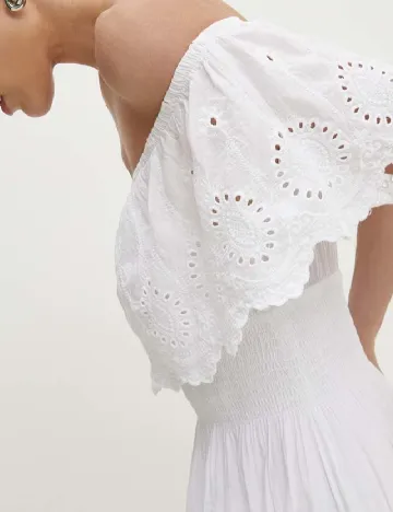 Rochie medie Answear LAB, alb